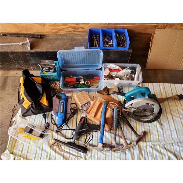 Large Lot of Misc Tools Inc Mkita Skill Saw