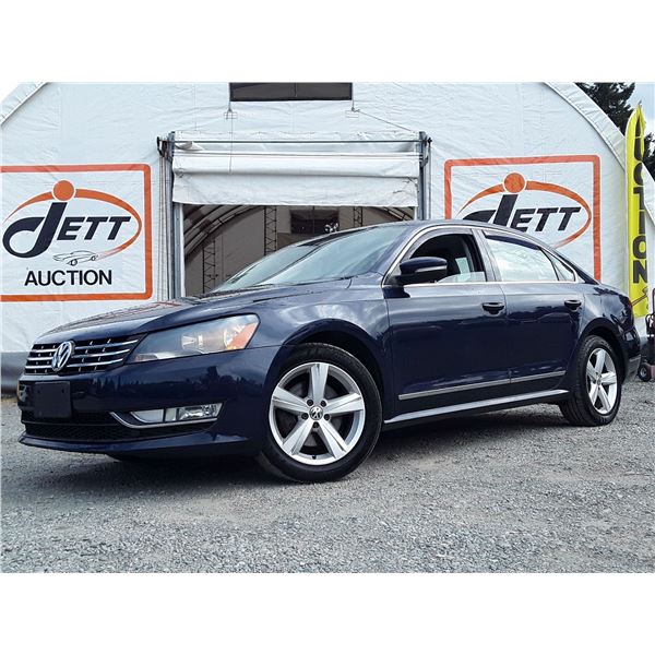 E2 --  2013 VW PASSAT SE TDI DIESEL, Blue, 191399 KM