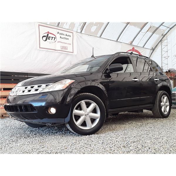 F3 --  2005 NISSAN MURANO SL AWD, Black, 238488 KM