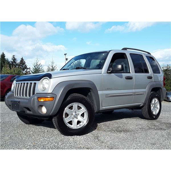 A12A --  2002 JEEP LIBERTY SPORT 4X4, Grey, 288815 KM