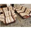Image 1 : Sofa, Love Seat and Chair with teak accents