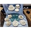 Image 1 : Large Lot of China Dish set and glass wear  (Box 3)