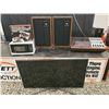 Image 1 : Zenith Record Player with Speakers, Samsung 49' Flat Screen TV, Safe and More