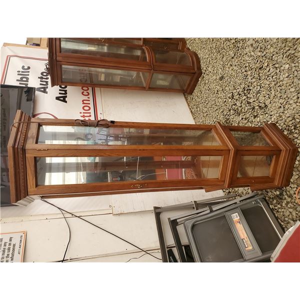 Tall wood & Glass Curio Cabinet