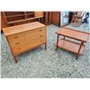 Image 1 : 3 Drawer Teak Cabinet & Tea Trolley