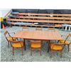 Image 3 : Teak Expandable 2 leafs Dinner tale with 8 Chairs