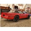 Image 15 : 0B --  1990 CHEVROLET CORVETTE CONVERTIBLE, Red, 182758 KM
