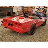 Image 41 : 0B --  1990 CHEVROLET CORVETTE CONVERTIBLE, Red, 182758 KM
