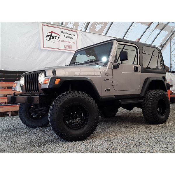 C6A --  2002 JEEP WRANGLER /TJ SPORT 4X4, Grey, 193963 KM