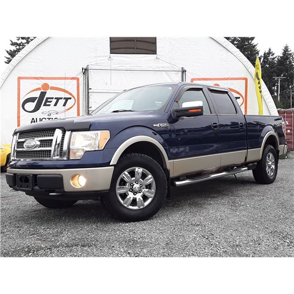 F4 --  2009 FORD F1509 LARIAT SUPERCREW 4X4, Blue, 209756 KM