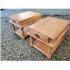 Image 2 : 2 Knotty pine Side Tables