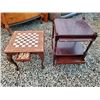 Image 1 : Inlay Chess table with chess pieces & Side table