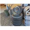 Image 1 : Set of Hankook Witer Pike Tires on Rims 195/65 15   30% Tread