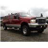 Image 8 : G2 --  2003 FORD F350 SUPER DUTY CREW CAB DIESEL 4X4, Red, 289672 KM