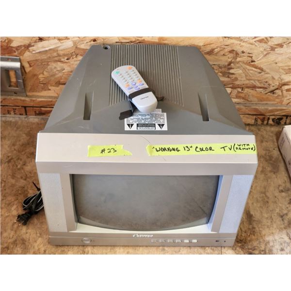 13" CRT Tv with Remote (Works)