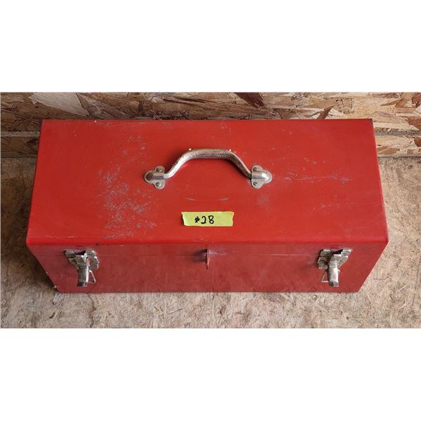 Tool Box filled with assorted Tools and Complete 40 piece 1/4 + 3/8s Drive SAE/Metric