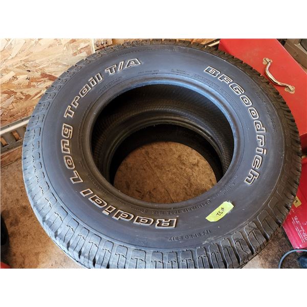 Set of 2, Goodrich T/A Long Trip Radial Tires, 245, 75r16 - 90% Tread Left M+S