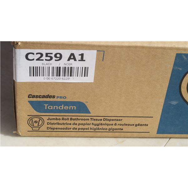 Jumbo roll bathroom tissue dispenser, black