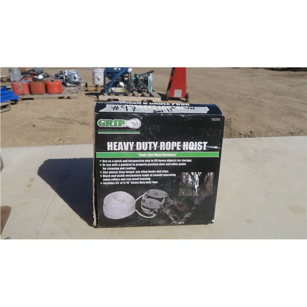 Grip Heavy duty rope hoist