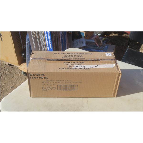 Universal gas line antifreeze, 40 - 150 mil bottles