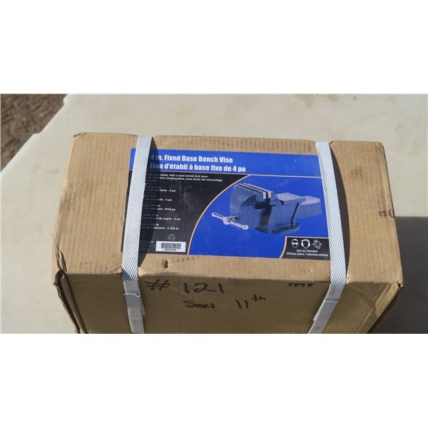 Power fist 4" fixed bench vise