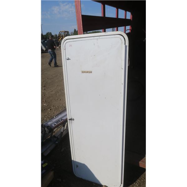 Large white RV storage Door