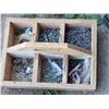 Image 3 : Assorted Hardware, Box of 3" Nails, Box Sorter filled with Assorted Nails, Screws, etc.