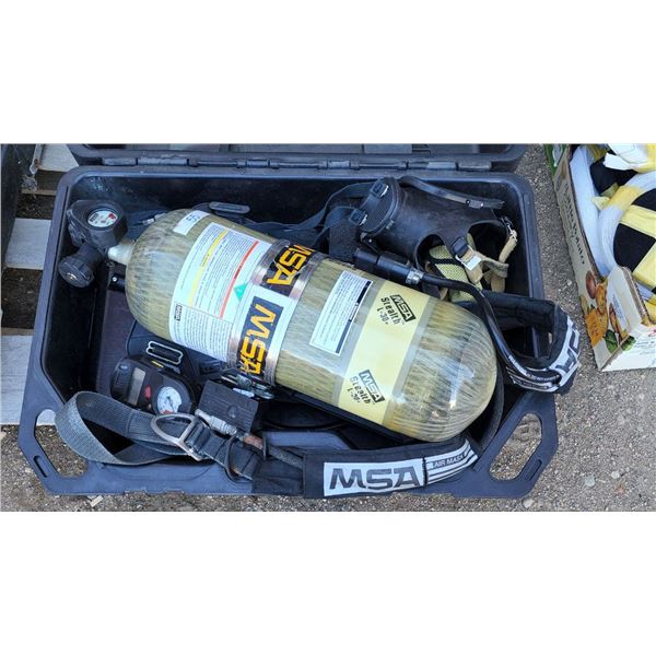 "MSA" Carbon Fiber SCBA (Self Contained Breathing Apparatus) Oxygen Tank and Gear