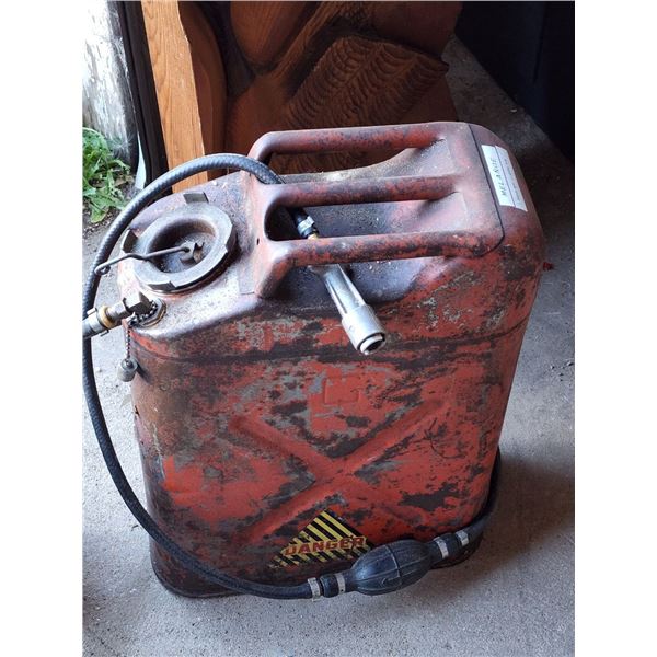 Vintage Metal Gas Canister, Converted to Boat Fuel Canister