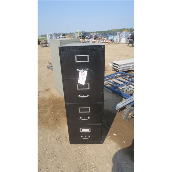 Large black 4 drawer filing cabinet