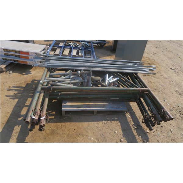 scaffolding green, 4 sections high.