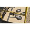 Image 5 : folding yellow scaffolding style shelf with wheels