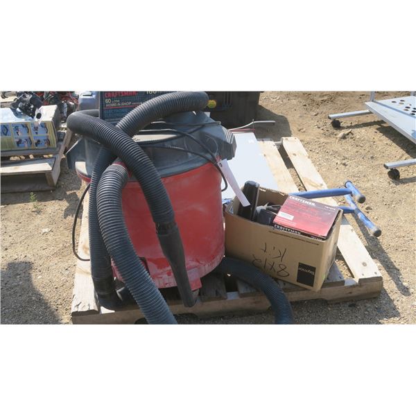 Craftsman 60 Lt, 180 cfm shop vac with accessories