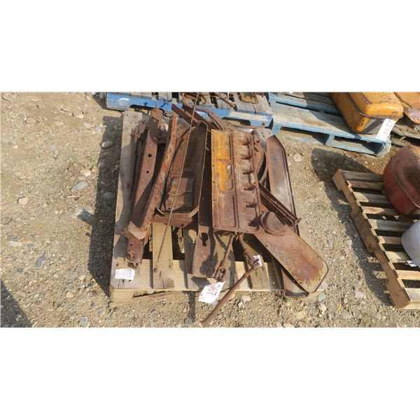 pallet of Ford model A or T suspension & frame parts