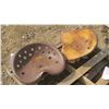 Image 4 : 2 antique metal tractor seats with vent holes