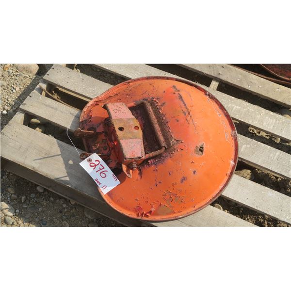 antique Case tractor seat, painted CASE logo on back.
