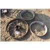 Image 1 : Iron Tractor Wheel 26" Across & 2 Wheel Pieces