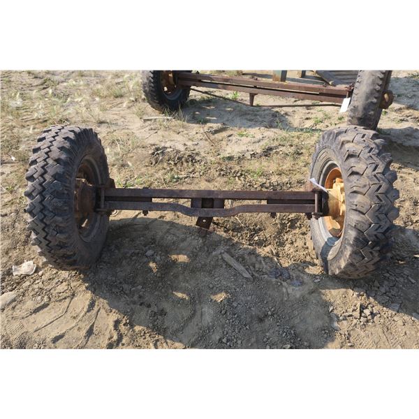 Axle Assembly with 2 Wheels - 60" Wide End to End