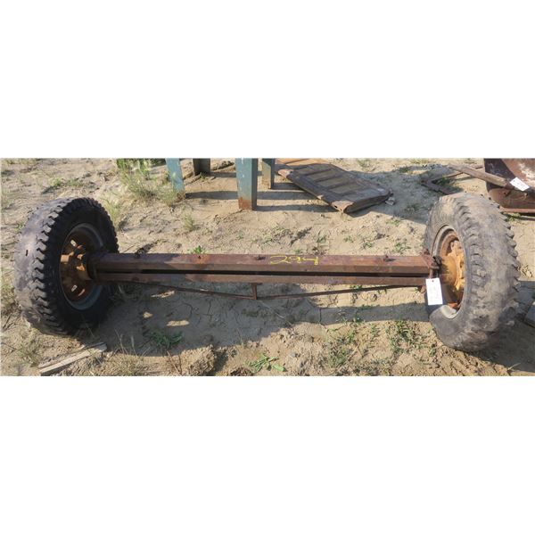 Axle Assembly with 2 Wheels - 82" Wide End to End