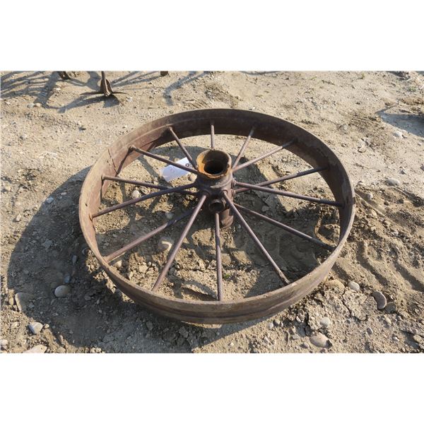 Iron Tractor Wheel 34" Across
