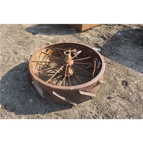 Iron Tractor Wheel - 34" Across x 10" Wide