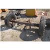 Image 4 : Wood Trailer Axle & Wheels - 68" Wide End to End