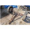 Image 6 : Wood Trailer Axle & Wheels - 68" Wide End to End