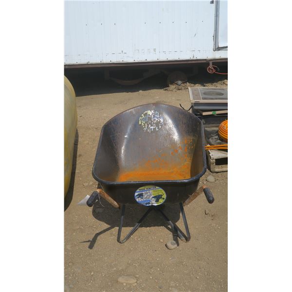 Black True temper wheel barrow