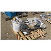 Image 3 : pallet of misc. items, golf caddy, roller stand, tools, RCV satellite dish