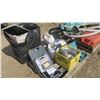Image 1 : Pallet of misc. items, Big Chief electric smoker, various tools.