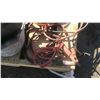 Image 5 : Misc. lot, 2 sets of jumper cables, work light, metal bucket of items.