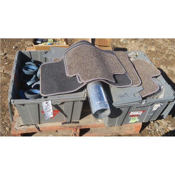 2 totes of rubber rings , 5" DIA