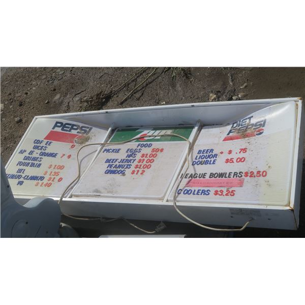 late 80's to 90's  light up Pepsi sign with plastic letters.