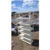 Image 1 : Cream color metal shelf, 7  shelves. 30-1/2" w  x  58-1/2" h  x  11" d